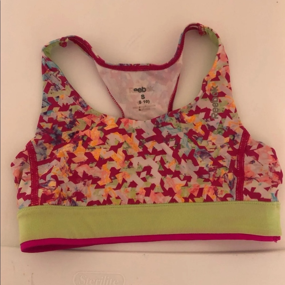 Girls Reebok sports bra 8-10